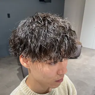 ミディアム パーマ メンズ 『メンズ専門』 悠貴のヘアスタイル