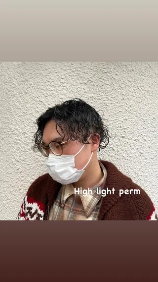 ショート カラー メンズ 茅ヶ崎パーマ特化/ スパイラル/ハルキのヘアスタイル