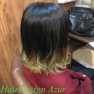 ミディアム カラー HairDesign Azurのヘアスタイル