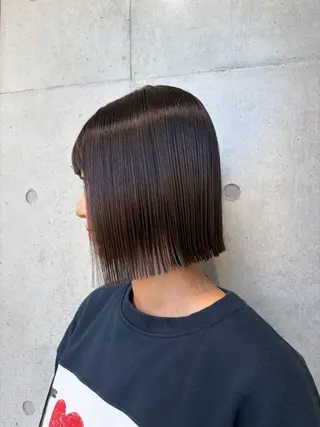 ショート カラー ヘアアレンジ ボブ艶モテカラー🫧 カリンのヘアスタイル