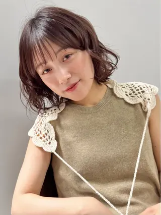 ショート パーマ mee.所属・ボブパーマ/レイヤー ＊エバタハナエのヘアスタイル