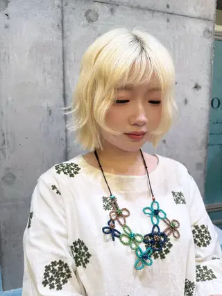 ショート rina韓国ヘア 透明感カラーのヘアスタイル