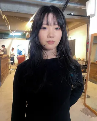 ロング パーマ パーマ/レイヤー 岩山丈一郎のヘアスタイル