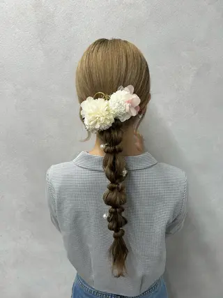 ロング ヘアアレンジ 🌷HARU 暖色/ヘアセット🫧のヘアスタイル