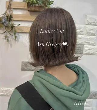 ミディアム 大人女性ぼかし メンズ強化🦙平作のヘアスタイル