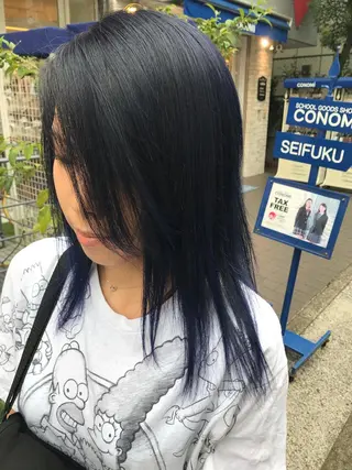 ミディアム カラー パーマ ヘアアレンジ メンズ キッズ ネイル マツエク・マツパ サロウィン柏所属・神山 昌子のヘアスタイル