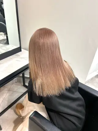 ロング カラー moe🎀 透明感カラーのヘアスタイル