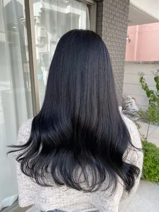 セミロング カラー グレージュ/透明感/ 韓国ヘア/RISAのヘアスタイル