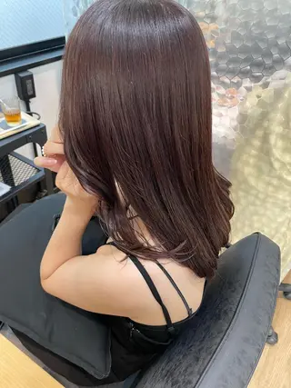 カラー パーマ ヘアアレンジ メンズ キッズ ネイル マツエク・マツパ アイブロウ Megu/ベージュ/ 透明感カラーのヘアスタイル
