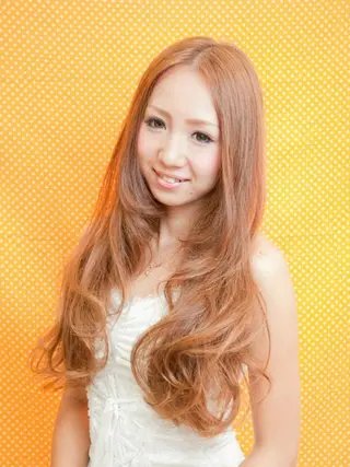 ロング カラー パーマ Orque Omotesando所属・田中 奈布のヘアスタイル