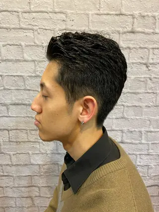ショート カラー パーマ ヘアアレンジ メンズ 💈メンズ特化 副店長松浦一聖💈のヘアスタイル
