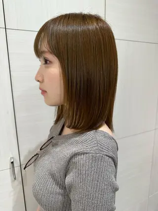 ミディアム パーマ 髪質改善縮毛矯正✨ ナリタユウヤのヘアスタイル