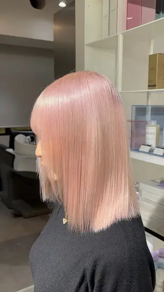 ミディアム カラー ベレーザ渋谷所属・圧倒的クオリティのブ リーチ/Tomokiのヘアスタイル