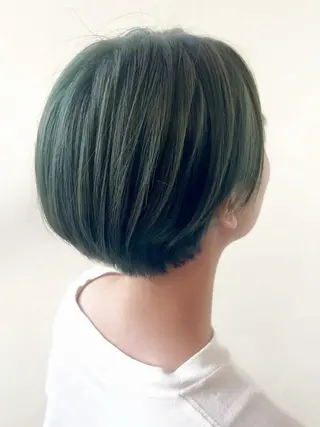 ショート カラー 透明感color ハイトーン✨みくりのヘアスタイル