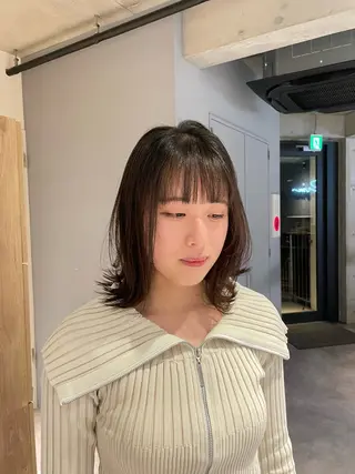 ミディアム 葉月/ボブ/ 透明感カラー／中目黒のヘアスタイル