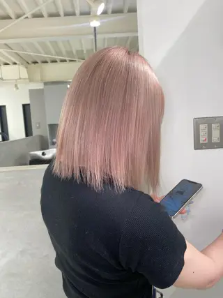 カラー kumon ayu ブリーチ/ハイトーンのヘアスタイル