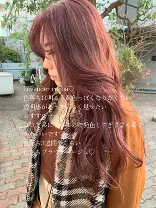 カラー ラベンダー/レイヤー スタイル🤎mamiのヘアスタイル
