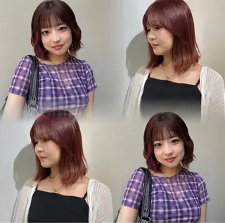 ミディアム カラー aoi /ニュアンス /透明感カラーのヘアスタイル