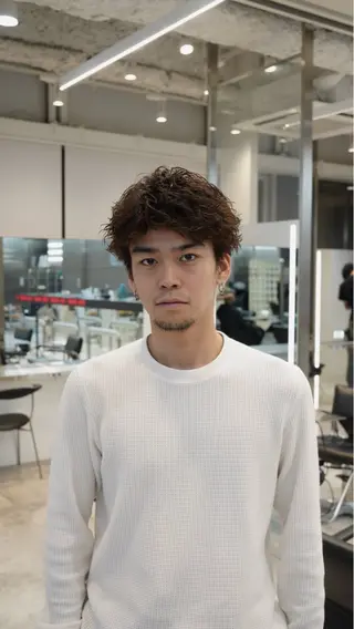 ショート パーマ メンズ 【fifth】渡部 永遠のヘアスタイル