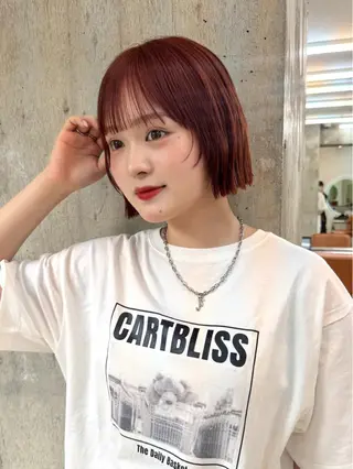 ショート カラー yuuka/ボブ/ダ ブルカラー/髪質改善のヘアスタイル