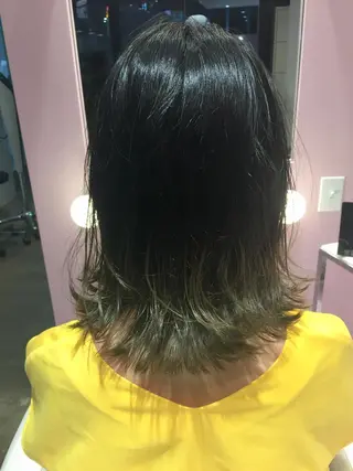 ミディアム 所渉/韓国レイヤー /ウルフカットのヘアスタイル