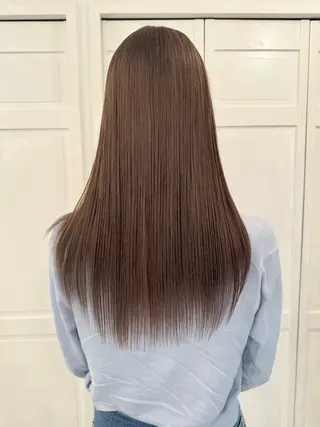 カラー ブリーチカラー🎀 韓国風/寺門美優のヘアスタイル