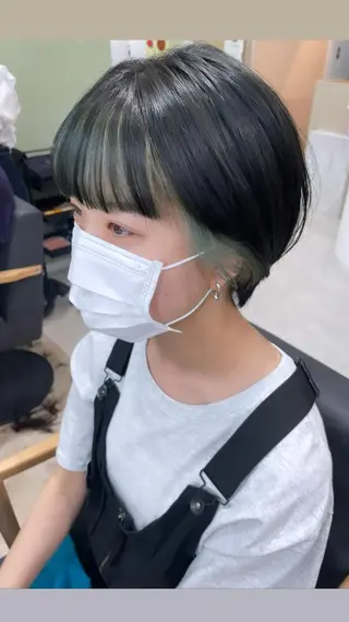 ショート rina／ベージュ ワンホン/韓国ヘアのヘアスタイル