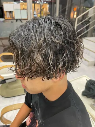 ショート パーマ メンズ ❄️メンズカット 落合諒❄️のヘアスタイル