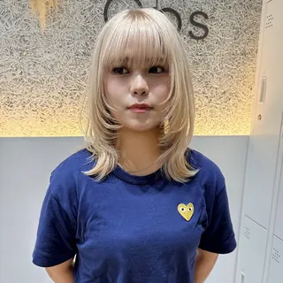 ミディアム カラー 🌱ブリーチ・透明感 カラー/mapi🦭のヘアスタイル