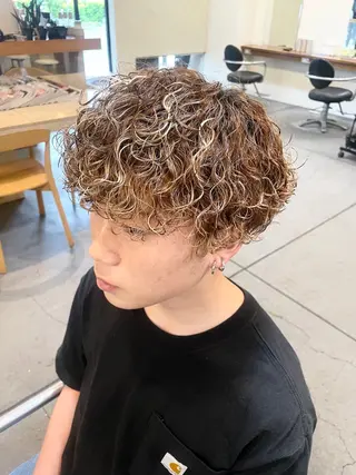 パーマ メンズ 松本 剛成のヘアスタイル