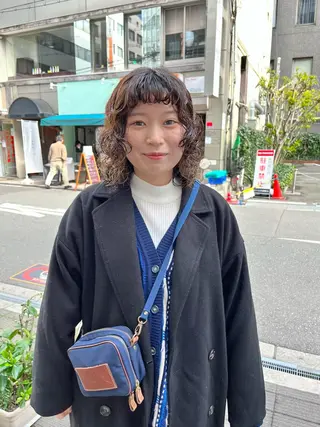 ミディアム パーマ ショート/パーマ/ カラー/FUKOのヘアスタイル