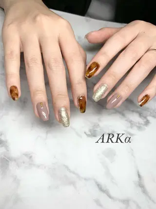 ロング カラー ネイル Nailsalon ARKαのネイルデザイン