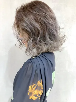 ミディアム カラー パーマ ヘアアレンジ ITbyALBUM 中野店のヘアスタイル