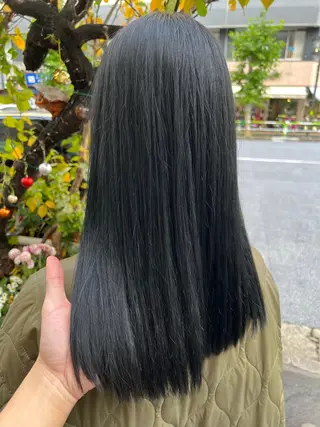 セミロング カラー 【髪質改善/縮毛矯正 /カラー】ホサカのヘアスタイル