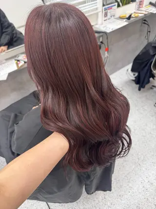 ロング カットカラー🩷 五島桜樫のヘアスタイル