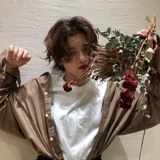 ショート パーマ 【韓国風くびれヘア】 joule小木曽輝のヘアスタイル