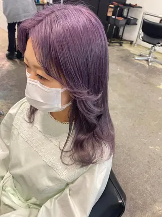 セミロング カラー 💗💗韓国レイヤー yu-ki💗💗のヘアスタイル