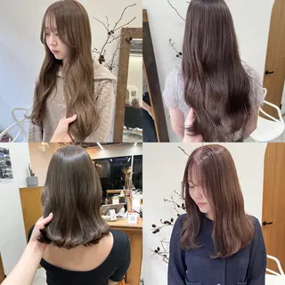 セミロング カラー ヘアアレンジ esu 心斎橋店所属・ena/ブリーチなし 心斎橋・ベージュ🎀のヘアスタイル