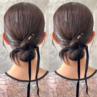セミロング ヘアアレンジ ヘアメ🎀エクステ 🪽横浜/しほ🧸のヘアスタイル