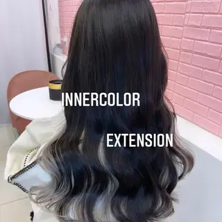ロング カラー エクステ🩵ブリーチ 韓国ヘア🩵KAEのヘアスタイル