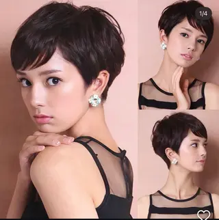 ショート レイヤー小顔ショート 吉田ジョウのヘアスタイル
