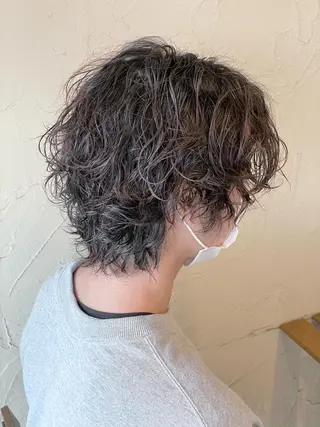 ミディアム パーマ メンズ メンズ特化/パーマ指 名No.1/百瀬太郎のヘアスタイル