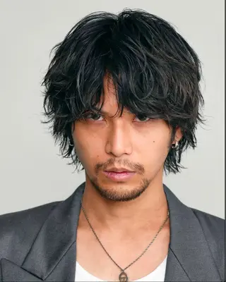 ショート カラー パーマ メンズ キッズ 栄💗レイヤーカット ｜韓国風｜haruのヘアスタイル