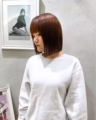 カラー 莉乃/縮毛矯正/髪質 改善/艶カラーのヘアスタイル