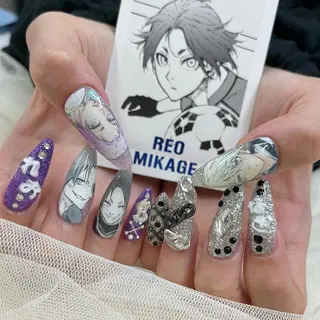 ロング ネイル 池袋痛ネイル Nok. 渡辺のネイルデザイン