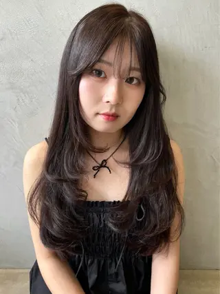 ロング カラー 林 千聖のヘアスタイル