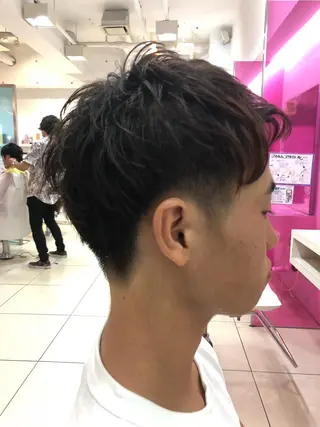 ショート メンズ 髪質改善× ハイライト溝江のヘアスタイル