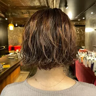 ショート パーマ ヘアアレンジ 似合わせカラー / レイヤーMADOKAのヘアスタイル