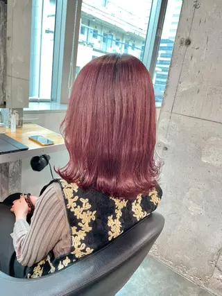 ミディアム カラー ベージュカラー💖 やすひろのヘアスタイル