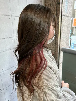 ロング カラー 中井 茅佳のヘアスタイル